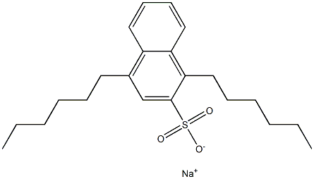 1,4-ジヘキシル-2-ナフタレンスルホン酸ナトリウム 化学構造式