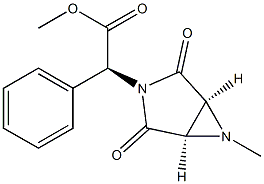 (S)-2-Phenyl-2-[(1R,5S)-2,4-dioxo-6-methyl-3,6-diazabicyclo[3.1.0]hexan-3-yl]acetic acid methyl ester Structure