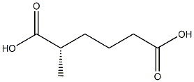 [S,(+)]-2-Methylhexanedioic acid Structure