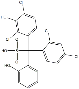 (2,4-Dichlorophenyl)(2,4-dichloro-3-hydroxyphenyl)(2-hydroxyphenyl)methanesulfonic acid Structure