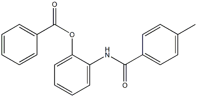 Benzoic acid 2-(4-methylbenzoylamino)phenyl ester,,结构式
