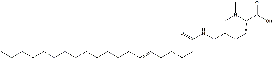 N6-(6-イコセノイル)-N2,N2-ジメチルリシン 化学構造式