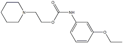 1-[2-[[(3-Ethoxyphenyl)amino]carbonyloxy]ethyl]piperidine Structure