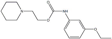 1-[2-[[(3-Ethoxyphenyl)amino]carbonyloxy]ethyl]piperidine,,结构式