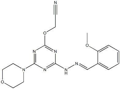 2-Cyanomethoxy-4-[2-(2-methoxybenzylidene)hydrazino]-6-morpholino-1,3,5-triazine