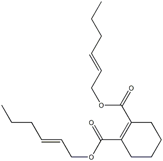 1-Cyclohexene-1,2-dicarboxylic acid bis(2-hexenyl) ester,,结构式