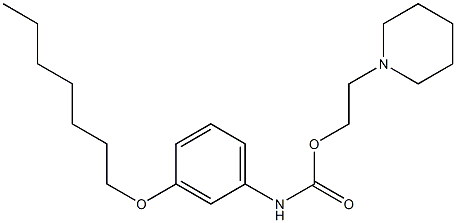 [3-(Heptyloxy)phenyl]carbamic acid 2-piperidinoethyl ester,,结构式