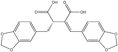 [S,(+)]-2-Piperonyl-3-piperonylidenesuccinic acid Structure