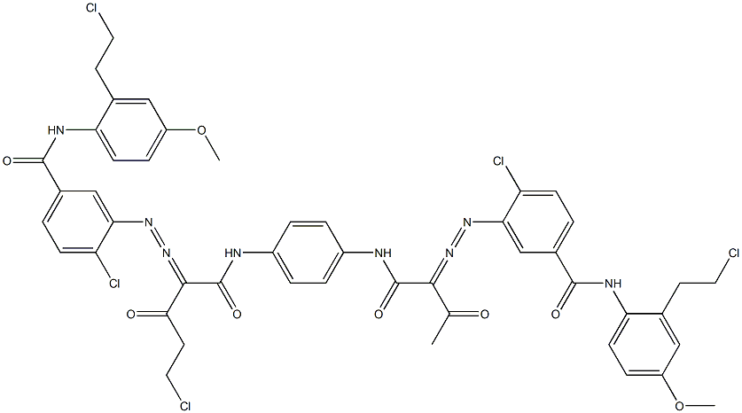 3,3'-[2-(Chloromethyl)-1,4-phenylenebis[iminocarbonyl(acetylmethylene)azo]]bis[N-[2-(2-chloroethyl)-4-methoxyphenyl]-4-chlorobenzamide]