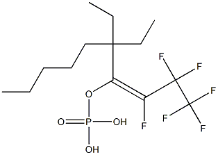 Phosphoric acid diethyl[(Z)-1-hexyl-2,3,3,4,4,4-hexafluoro-1-butenyl] ester,,结构式