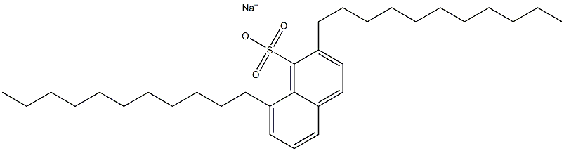 2,8-ジウンデシル-1-ナフタレンスルホン酸ナトリウム 化学構造式