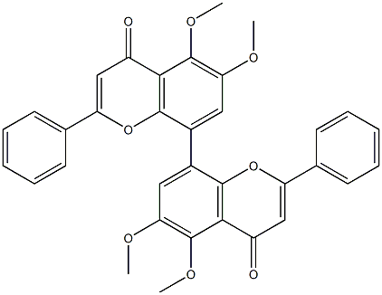 5,5'',6,6''-Tetramethoxy-8,8''-biflavone Structure