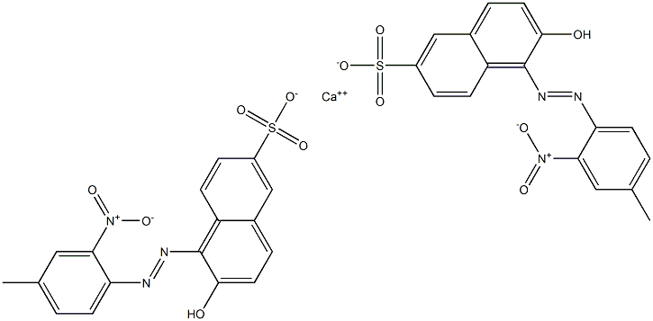 Bis[1-[(4-methyl-2-nitrophenyl)azo]-2-hydroxy-6-naphthalenesulfonic acid]calcium salt Structure