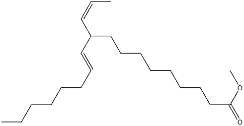 (11E)-10-[(Z)-1-プロペニル]-11-オクタデセン酸メチル 化学構造式