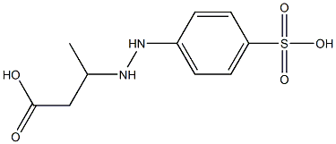 3-[2-(p-Sulfophenyl)hydrazino]butyric acid Structure