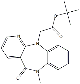 5,6-Dihydro-6-methyl-5-oxo-11H-pyrido[2,3-b][1,5]benzodiazepine-11-acetic acid tert-butyl ester Structure