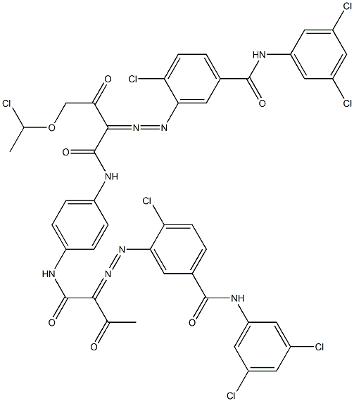 3,3'-[2-[(1-Chloroethyl)oxy]-1,4-phenylenebis[iminocarbonyl(acetylmethylene)azo]]bis[N-(3,5-dichlorophenyl)-4-chlorobenzamide]