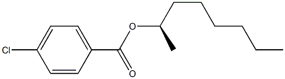 (-)-p-クロロ安息香酸(R)-1-メチルヘプチル 化学構造式