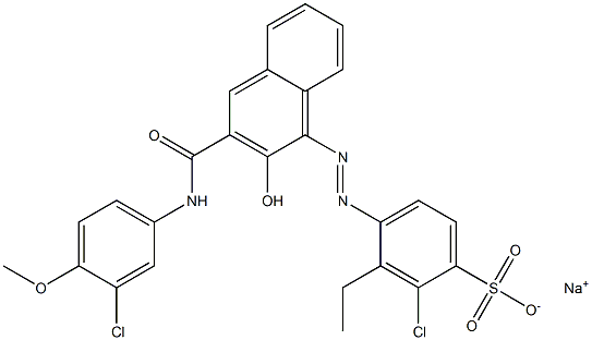 2-Chloro-3-ethyl-4-[[3-[[(3-chloro-4-methoxyphenyl)amino]carbonyl]-2-hydroxy-1-naphtyl]azo]benzenesulfonic acid sodium salt