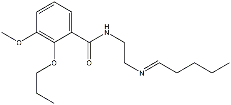 3-Methoxy-N-[2-(pentylideneamino)ethyl]-2-propoxybenzamide Structure