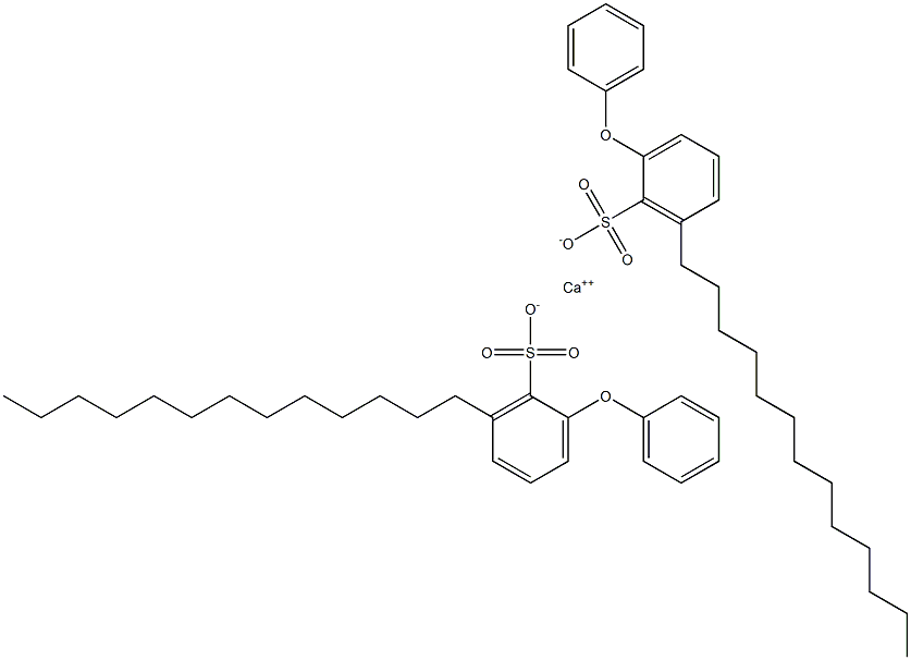 Bis(2-phenoxy-6-tridecylbenzenesulfonic acid)calcium salt,,结构式