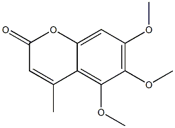 4-Methyl-5,6,7-trimethoxy-2H-1-benzopyran-2-one Structure