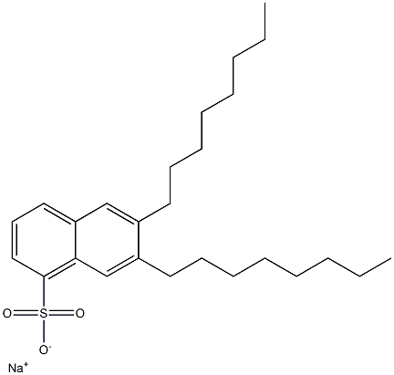 6,7-ジオクチル-1-ナフタレンスルホン酸ナトリウム 化学構造式