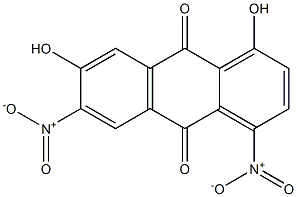 1,7-Dihydroxy-4,6-dinitroanthraquinone Struktur