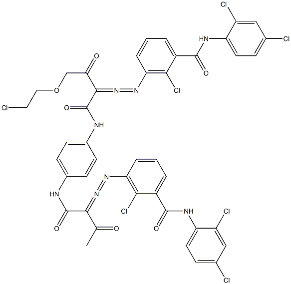 3,3'-[2-[(2-Chloroethyl)oxy]-1,4-phenylenebis[iminocarbonyl(acetylmethylene)azo]]bis[N-(2,4-dichlorophenyl)-2-chlorobenzamide]