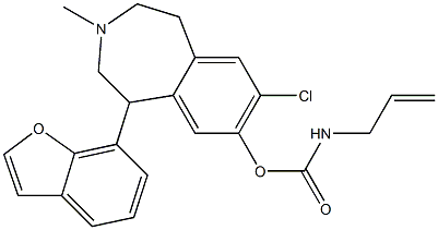 2-Propenylcarbamic acid [(7-chloro-3-methyl-1-(benzofuran-7-yl)-2,3,4,5-tetrahydro-1H-3-benzazepin)-8-yl] ester