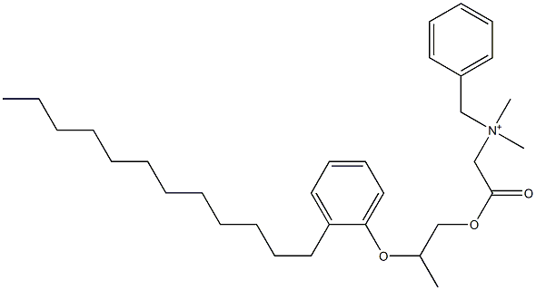 N,N-Dimethyl-N-benzyl-N-[[[2-(2-dodecylphenyloxy)propyl]oxycarbonyl]methyl]aminium 结构式