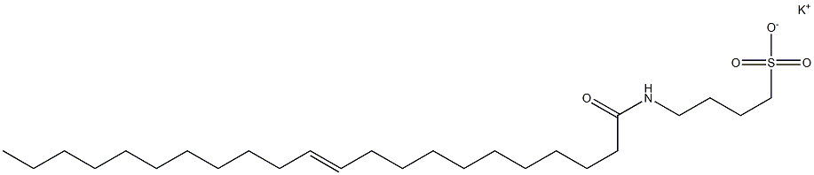 4-[(1-Oxo-11-docosen-1-yl)amino]-1-butanesulfonic acid potassium salt Structure