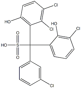  (3-Chlorophenyl)(3-chloro-2-hydroxyphenyl)(2,3-dichloro-6-hydroxyphenyl)methanesulfonic acid