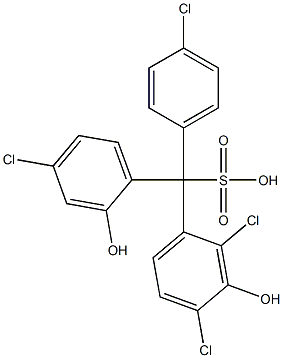 (4-Chlorophenyl)(4-chloro-2-hydroxyphenyl)(2,4-dichloro-3-hydroxyphenyl)methanesulfonic acid