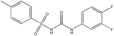 1-(3,4-Difluorophenyl)-3-(4-methylphenylsulfonyl)urea Struktur