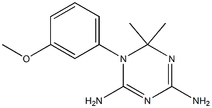 2,4-Diamino-6,6-dimethyl-5,6-dihydro-5-(3-methoxyphenyl)-1,3,5-triazine,,结构式