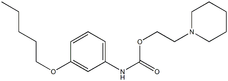 1-[2-[[(3-(Pentyloxy)phenyl)amino]carbonyloxy]ethyl]piperidine Structure