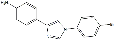 4-[1-[4-Bromophenyl]-1H-imidazol-4-yl]aniline Struktur