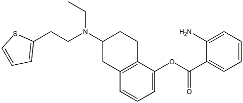 2-Aminobenzoic acid 2-[ethyl[2-(2-thienyl)ethyl]amino]tetralin-5-yl ester 结构式
