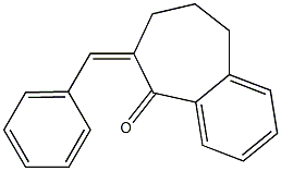 6-ベンジリデン-6,7,8,9-テトラヒドロ-5H-ベンゾシクロヘプテン-5-オン 化学構造式
