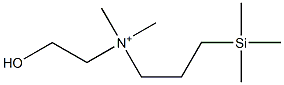 N-(2-Hydroxyethyl)-N,N-dimethyl-3-(trimethylsilyl)-1-propanaminium 结构式