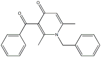 1-Benzyl-2,6-dimethyl-3-benzoyl-4(1H)-pyridone Struktur