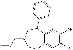 8-Chloro-2,3,4,5-tetrahydro-3-allyl-5-phenyl-1H-3-benzazepin-7-ol|