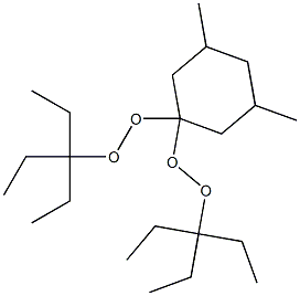 3,5-ジメチル-1,1-ビス(1,1-ジエチルプロピルペルオキシ)シクロヘキサン 化学構造式