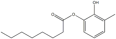 Octanoic acid 2-hydroxy-3-methylphenyl ester Struktur