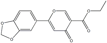  6-(1,3-Benzodioxol-5-yl)-4-oxo-4H-pyran-3-carboxylic acid ethyl ester