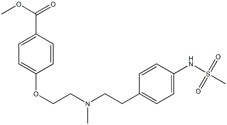 4-[2-[N-Methyl-2-(4-methylsulfonylaminophenyl)ethylamino]ethoxy]benzoic acid methyl ester Struktur