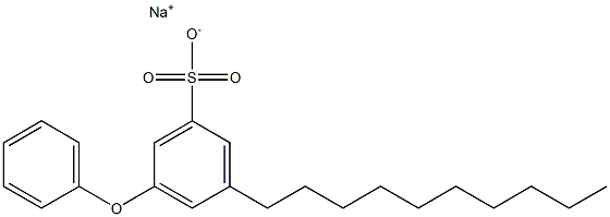 3-Decyl-5-phenoxybenzenesulfonic acid sodium salt Structure