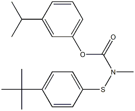 N-(p-tert-Butylphenyl)thiomethylcarbamic acid m-isopropylphenyl ester Structure