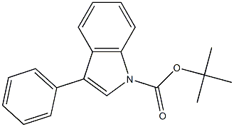 1-(tert-Butoxycarbonyl)-3-phenyl-1H-indole Struktur